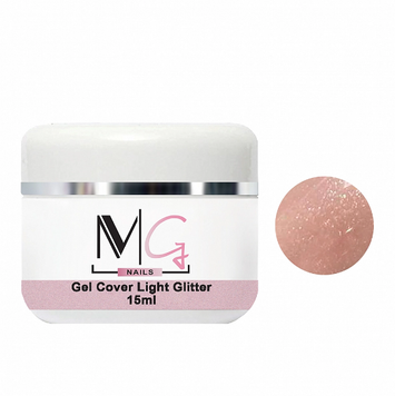 Гель камуфлюючий для нарощення MG Nail UV Gel Glliter Cover Light 15 мл 0000000019583 фото