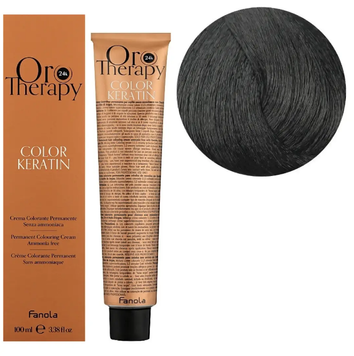 Крем-фарба безаміачна для волосся Fanola Oro Therapy №1/0 Black 100 мл 0000000000479 фото