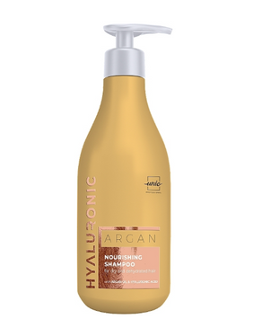 Шампунь для сухих и обезвоженных волос Unic Hyaluronic Argan Nourishing Shampoo 500 мл 0000000020304 фото