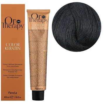Крем-фарба безаміачна для волосся Fanola Oro Therapy №1/10 Blue Black 100 мл 0000000000480 фото