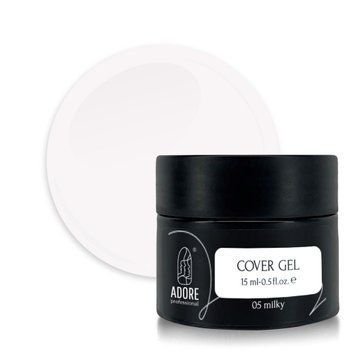Гель для наращивания ADORE Cover Gel №05 Milky 15 мл 0000000013652 фото
