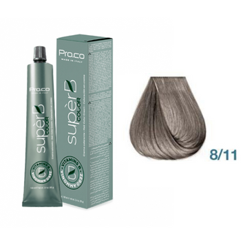 Фарба для волосся безаміачна Pro.Color Super B №8.11 Intensive Ash Light Blond 100 мл 0000000017326 фото
