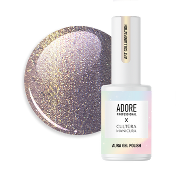 Гель-лак для ногтей Adore Gel Polish Cat's Eye Aura №A03 Золотовато-сиреневый 8 мл 0000000021461 фото