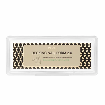 Форми для моделювання нігтів FOX Decking Nail form 2.0 Сучасний Мигдаль 24 шт 0000000023036 фото