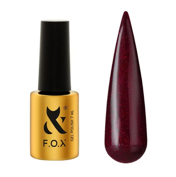 Гель-лак для ногтей FOX Moulin Rouge Shimmer №009 Насыщенный темно-красный 7 мл 0000000023147 фото