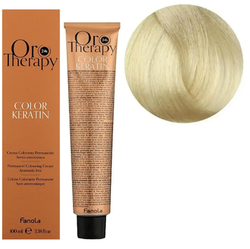 Крем-фарба безаміачна для волосся Fanola Oro Therapy Extra №10/0 Blonde platinum extra 100 мл 0000000000482 фото