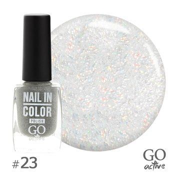 Лак для нігтів GO Active Nail in Color №23 Кольорові мікроблискітки на прозорій основі 10 мл 0000000007012 фото