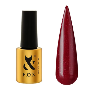 Гель-лак для ногтей FOX Moulin Rouge Shimmer №010 Вишневый красный 7 мл 0000000023148 фото