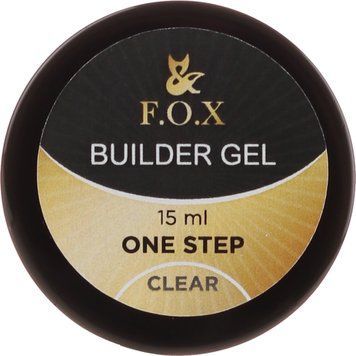 Гель однофазный строительный FOX One Step Builder Gel Clear 15 мл 0000000009716 фото