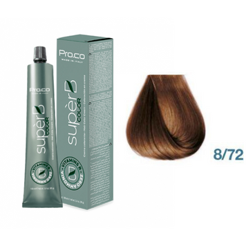 Краска для волос безаммиачная Pro.Color Super B Hair Color Cream №8.72 Light Hazel 100 мл 0000000017331 фото