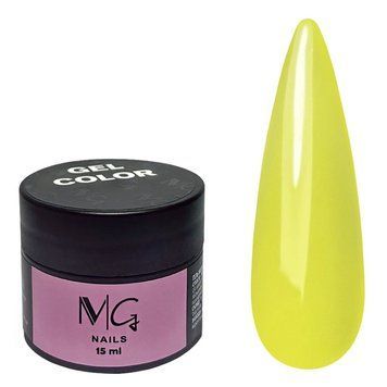 Гель кольоровий для нігтів MG Nail Color Gel №02 Жовтий 15 мл 0000000020490 фото