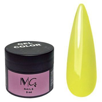 Гель кольоровий для нігтів MG Nail Color Gel №02 Жовтий 5 мл 0000000020491 фото