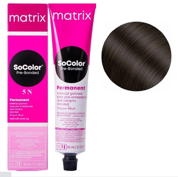 Крем-фарба Matrix SoColor Pre-Bonded Cream Permanent №5N Світлий шатен 90 мл 0000000022540 фото