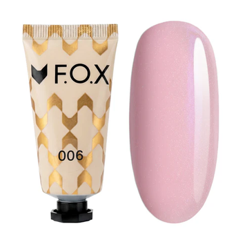 Полігель для манікюру FOX Poly gel Nano №006 Рожевий з дрібним шимером 15 мл 0000000023154 фото
