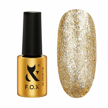 Гель-лак для ногтей FOX Brilliance №003 Теплое золото с плотным сиянием 7 мл 0000000023026 фото