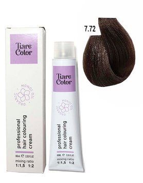 Крем-фарба для волосся Tiare Color №7.72 Medium brown iridescent blonde 60 мл 0000000006628 фото