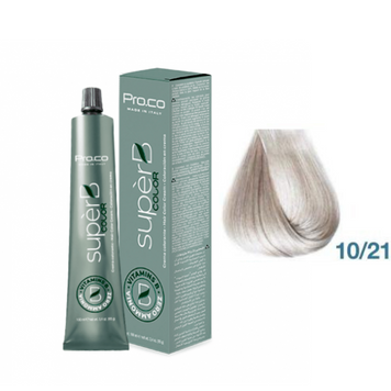 Фарба для волосся безаміачна Pro.Color Super B Color Cream №10.21 Lightest Violet Ash Blond 100 мл 0000000017291 фото