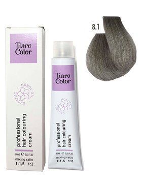 Крем-фарба для волосся Tiare Color №8.1 Light ash blonde 60 мл 0000000006649 фото