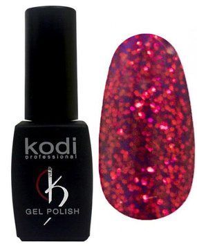 Гель-лак для нігтів Kodi Professional Shine №SH200 Бордовий з золотистим шимером і глитером 8 мл 0000000002085 фото