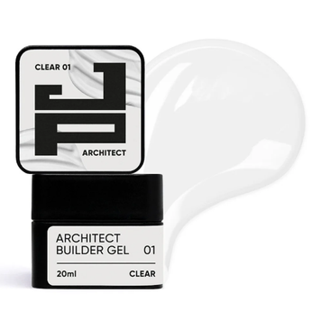 Гель для нігтів густий Jerden Proff Architect Builder Gel №01 Clear 20 мл 0000000022621 фото