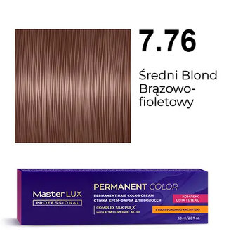 Крем-фарба для волосся Master LUX Professional №7.76 Середньо-русявий коричнево-фіолетовий 60 мл 0000000023268 фото