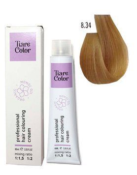 Крем-фарба для волосся Tiare Color №8.32 Light golden copper blonde 60 мл 0000000006654 фото