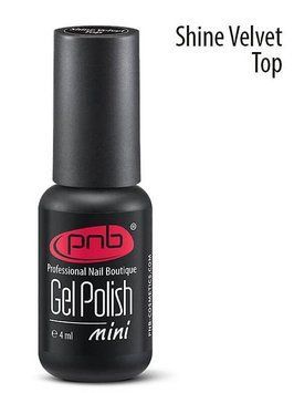 Закрепитель матовый без липкого слоя для гель-лака PNB Shine Velvet Top 4 мл 0000000004917 фото