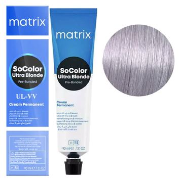 Крем-фарба Matrix SoColor Pre-Bonded Cream №UL-VV Дуже перламутровий попелястий блондин 90 мл 0000000022696 фото