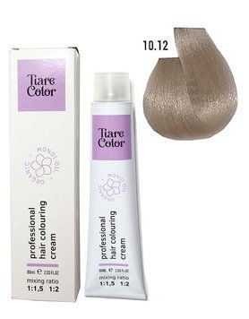 Крем-фарба для волосся Tiare Color №10.12 Platinum ash iridescent blonde 60 мл 0000000006476 фото
