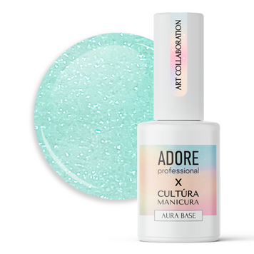Основа-хамелеон з мікроблиском Adore Aura Base №06 М'ятно-зелена 8 мл 0000000018277 фото