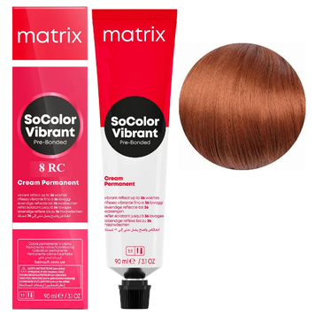 Крем-фарба Matrix SoColor Pre-Bonded Cream №8RC Світлий блондин червоно-мідний 90 мл 0000000022580 фото
