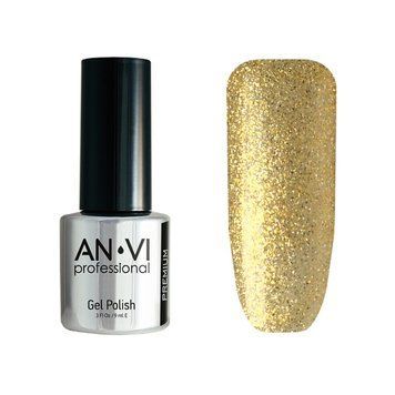 Гель-лак для нігтів ANVI Professional №112 Golden Glitter 9 мл 0000000001077 фото