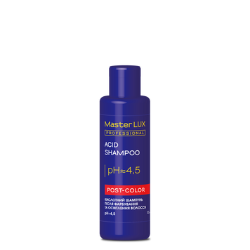 Шампунь кислотный после окрашивания волос Master LUX Professional Acid Shampoo Post Color 100 мл 0000000014466 фото