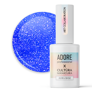 Основа-хамелеон з мікроблиском Adore Aura Base №09 Синя інгдіго 8 мл 0000000018280 фото