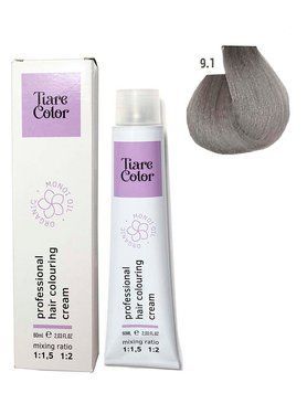 Крем-фарба для волосся Tiare Color №9.1 Very light ash blonde 60 мл 0000000006676 фото