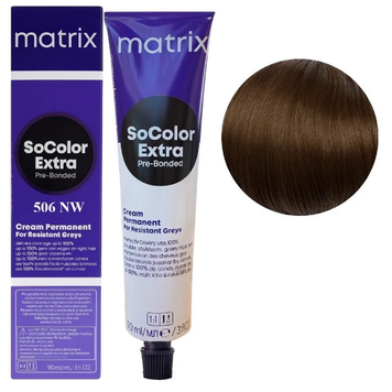 Крем-фарба для волосся Matrix Socolor Beauty Extra №506NW Темний блондин теплий натуральний 90 мл 0000000022516 фото