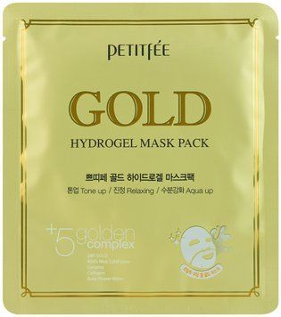 Маска гидрогелевая для лица Petitfee & Koelf Gold Hydrogel Mask Pack +5 golden complex 30 мл 0000000007653 фото