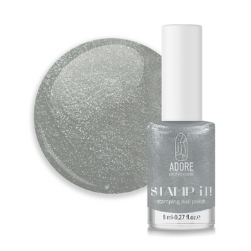 Лак для стемпінгу Adore Stamp №04 Silver 8 мл 0000000016240 фото