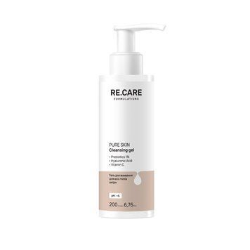 Гель для вмивання для всіх типів шкіри Re.Care Pure Skin Cleansing Gel 200 мл 0000000021502 фото