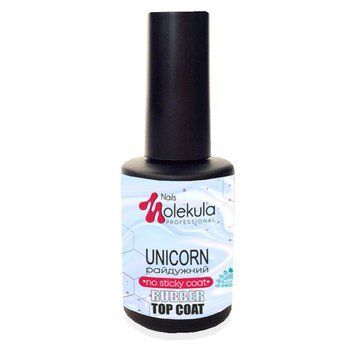 Закріплювач веселковий без липкого шару Molekula Top Rubber Unicorn No Sticky 12 мл 0000000004848 фото