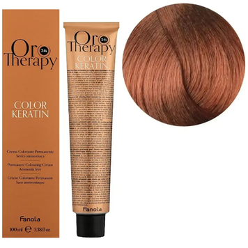 Крем-краска безаммиачная для волос Fanola Oro Therapy №7/4 Medium Blonde Copper 100 мл 0000000000527 фото
