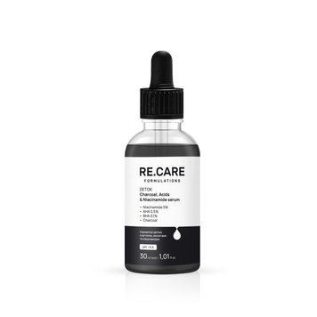 Сироватка-детокс з вугіллям та ніацинамідом Re.Care Detox Charcoal Acids&Niacinamide 30 мл 0000000021510 фото