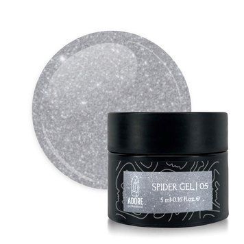 Гель-паутинка для ногтей ADORE Spider Gel №05 Silver 5 мл 0000000013857 фото
