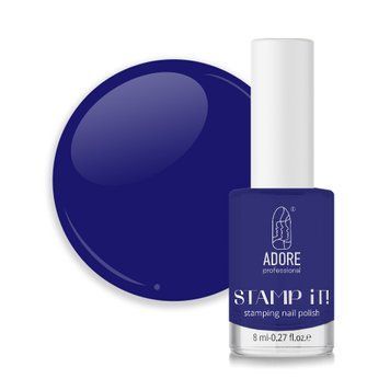 Лак для стемпінгу Adore Stamp №08 Indigo 8 мл 0000000016244 фото